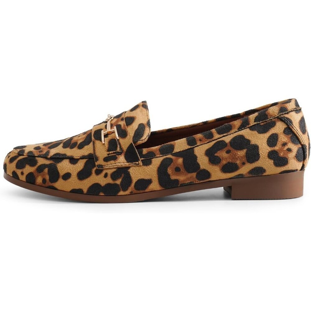 Dream Pairs Women Leopard-suede Faux Suede Closed Rounded Toe Loafers Shoes - Picture 6 of 7